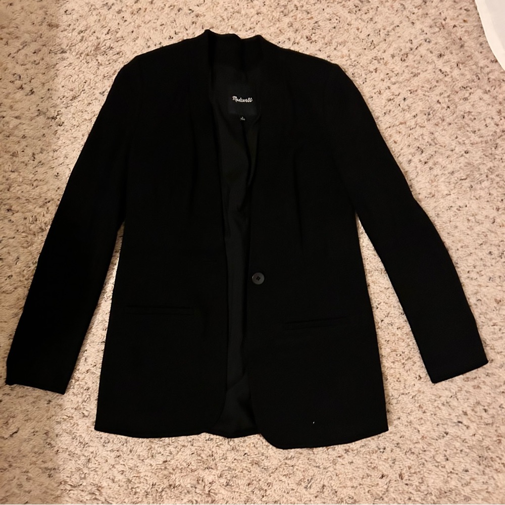 Madewell collarless blazer